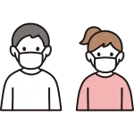 Men And Women Wearing Masks Children SVG Icon